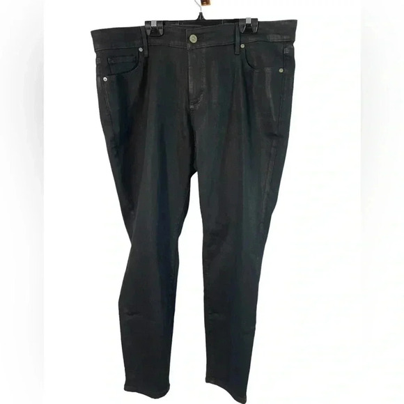 Loft Skinny Black Shimmer Jeans Size  18 - Picture 2 of 10